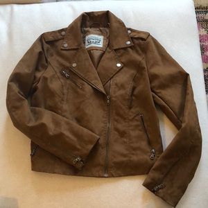 Levi’s Moto Jacket - Burnt Caramel Suede - M